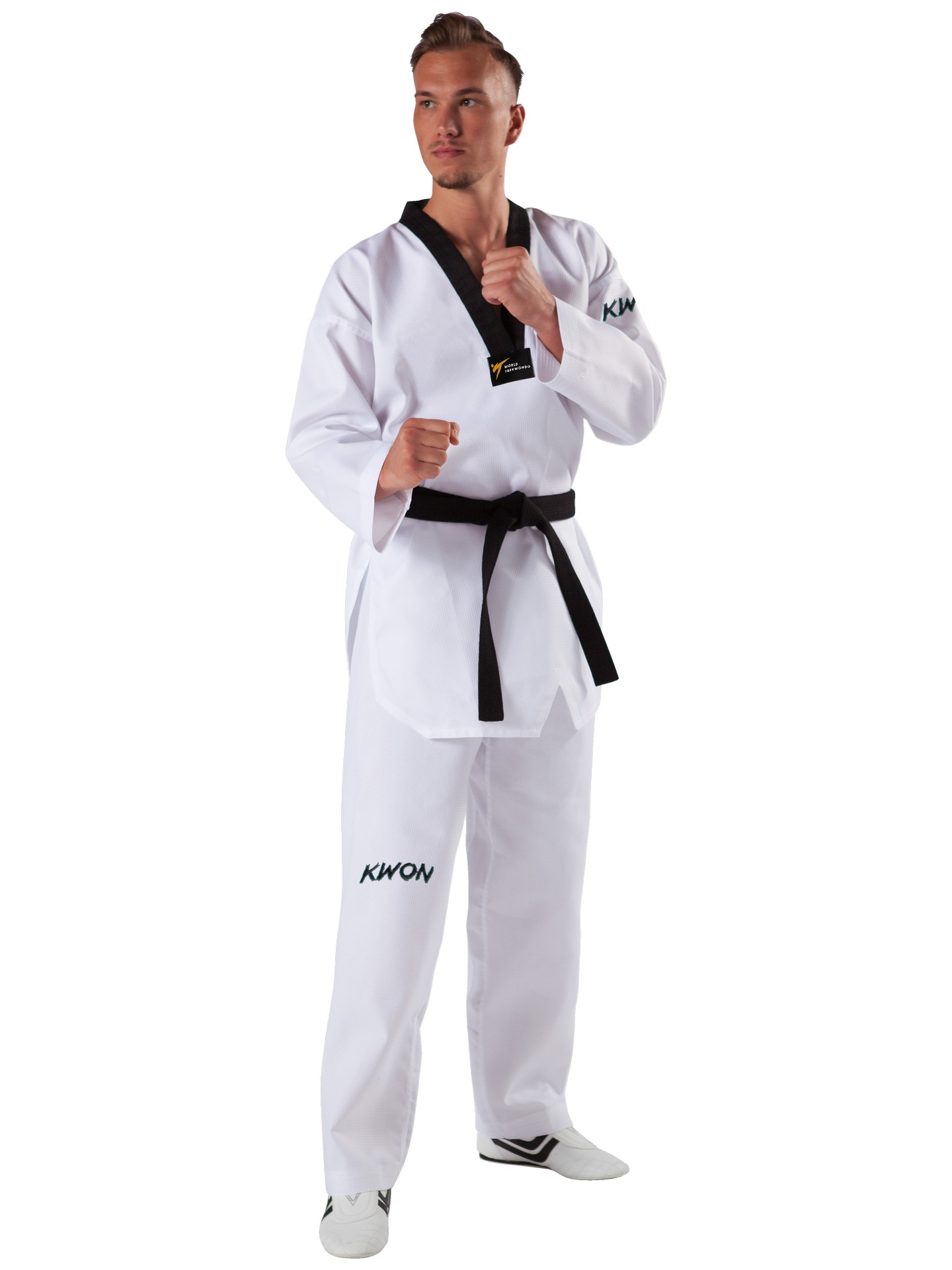 Taekwondo Uniform Starfighter black lapel - WT approved