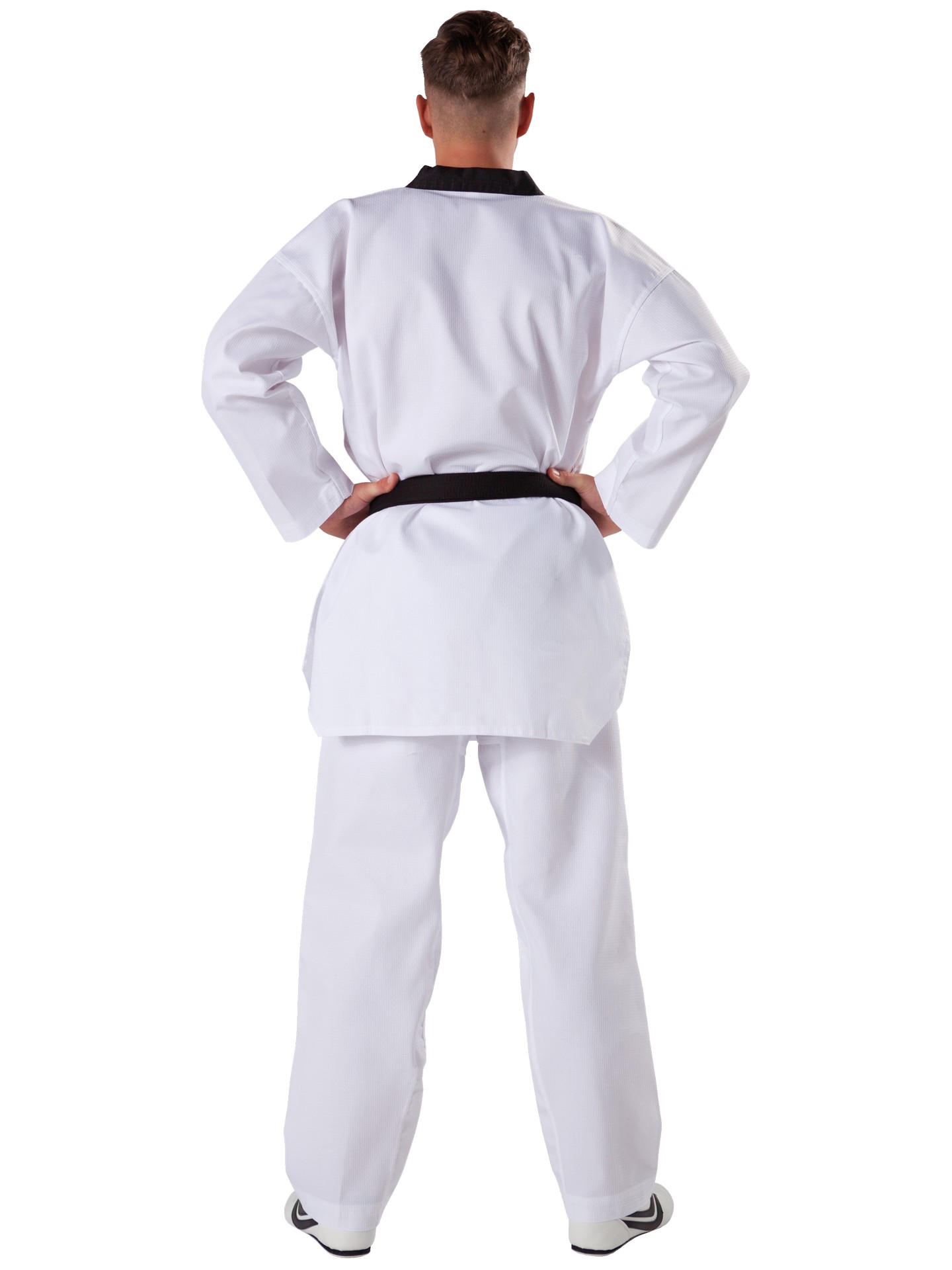Taekwondo Uniform Starfighter black lapel - WT approved