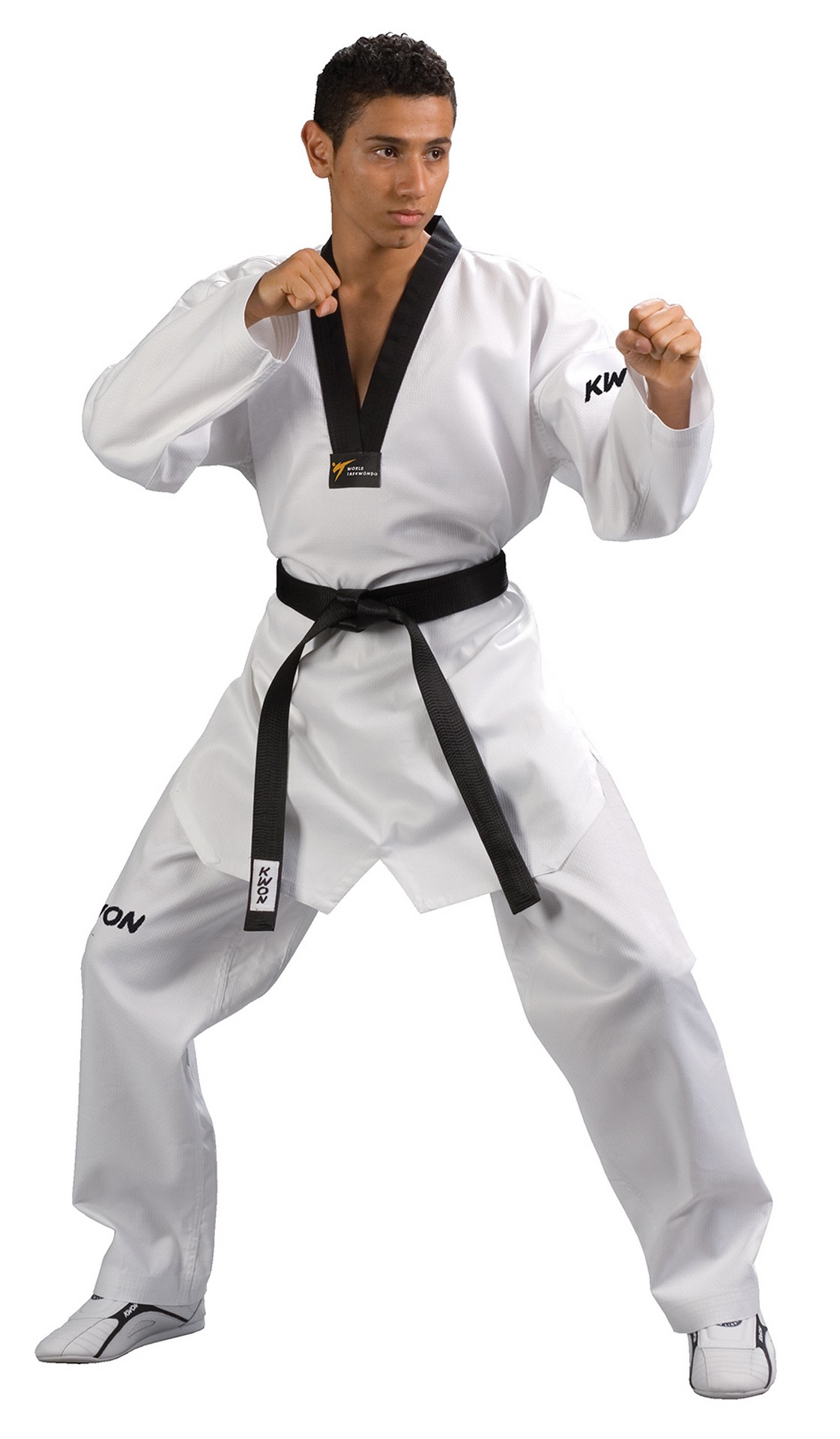 Taekwondo Uniform Starfighter black lapel - WT approved