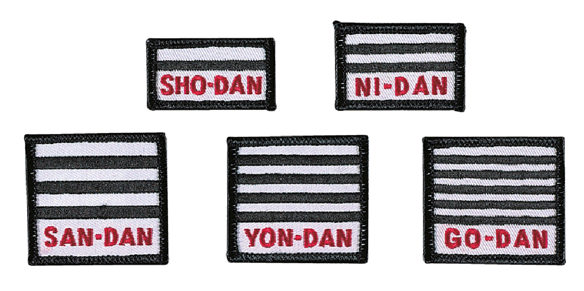DANRHO Embroidered Emblem Judo-Belt Stripes